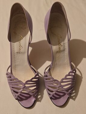 Gardalini Lavender Open-Toe Heels for Women